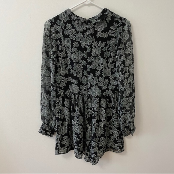 BETHANY MOTA LONG SLEEVE FLORAL ROMPER - Picture 5 of 15